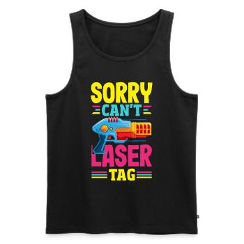 Indoor-laser-tag-party-outfit lasertag - Männer Premium Bio Tank Top - Schwarz - Vorne - Michal (187cm)