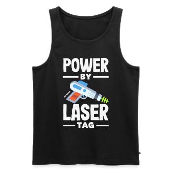 Indoor-laser-tag-party-outfit lasertag - Männer Premium Bio Tank Top - Schwarz - Vorne - Michal (187cm)