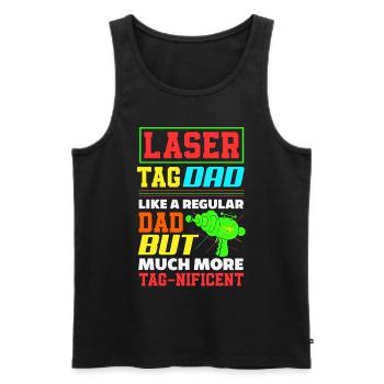 Indoor-laser-tag-party-outfit lasertag - Männer Premium Bio Tank Top - Schwarz - Vorne - Michal (187cm)