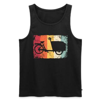 Lastenfahrrad Lastenrad Cargo Bike Cargobike - Men's Premium Organic Tank Top - black - Front - Michal (187cm)