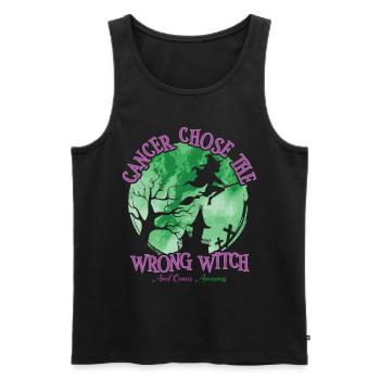 Cancer Witch Green Violet Anal Cancer - Men's Premium Organic Tank Top - black - Front - AI Model Male 178 light (178cm)