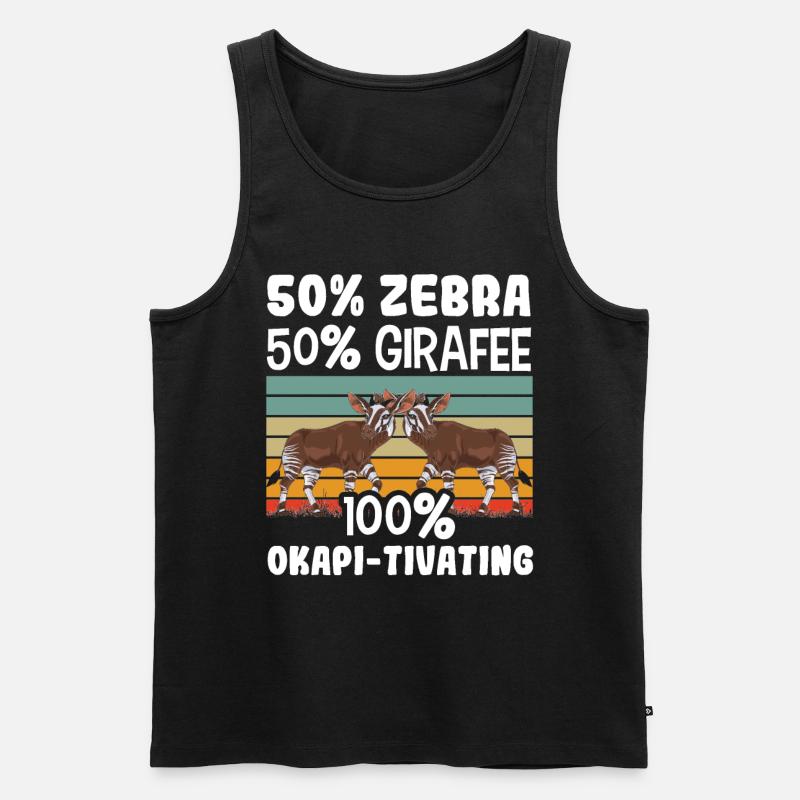 Funny zookeeper okapi lover - Men's Premium Organic Tank Top - black