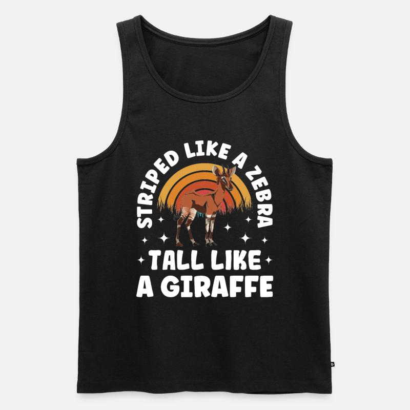 Funny zookeeper okapi lover - Men's Premium Organic Tank Top - black