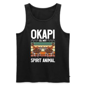 Lustiger Tierpfleger Okapi-liebhaber - Männer Premium Bio Tank Top - Schwarz - Vorne - AI Model Male 178 light (178cm)