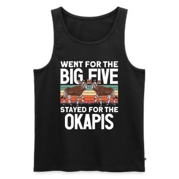 Lustiger Tierpfleger Okapi-liebhaber - Männer Premium Bio Tank Top - Schwarz - Vorne - AI Model Male 178 light (178cm)