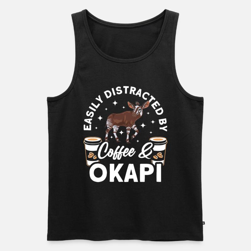 Funny zookeeper okapi lover - Men's Premium Organic Tank Top - black
