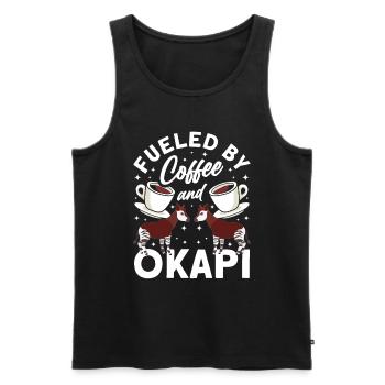 Lustiger Tierpfleger Okapi-liebhaber - Männer Premium Bio Tank Top - Schwarz - Vorne - AI Model Male 178 light (178cm)