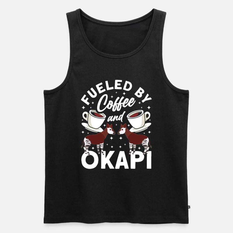 Funny zookeeper okapi lover - Men's Premium Organic Tank Top - black