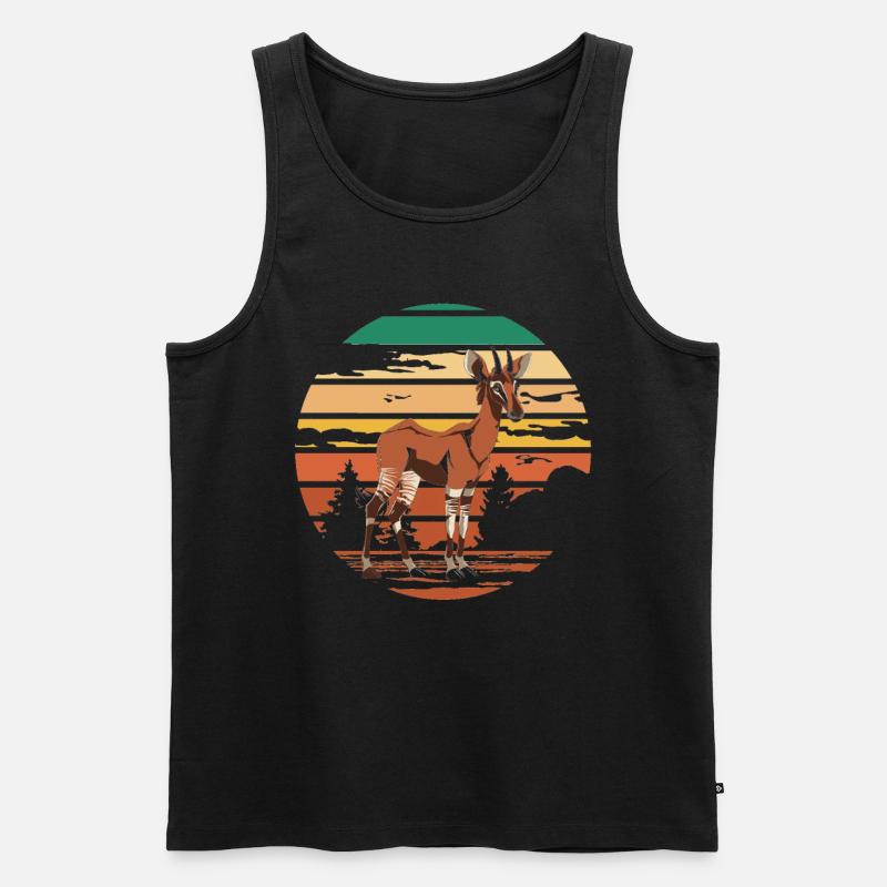 Funny zookeeper okapi lover - Men's Premium Organic Tank Top - black
