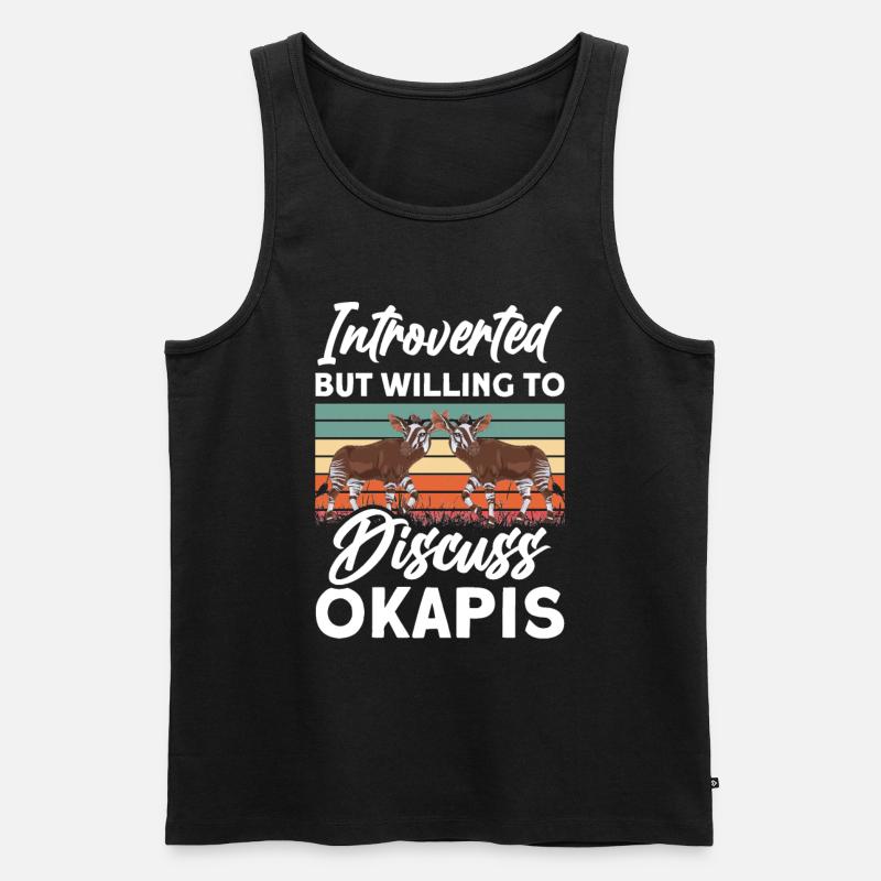 Funny zookeeper okapi lover - Men's Premium Organic Tank Top - black