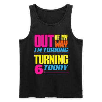 Lasertag-geburtstagsfeier – Lasertag 6 - Männer Premium Bio Tank Top - Schwarz - Vorne - AI Model Male 178 light (178cm)