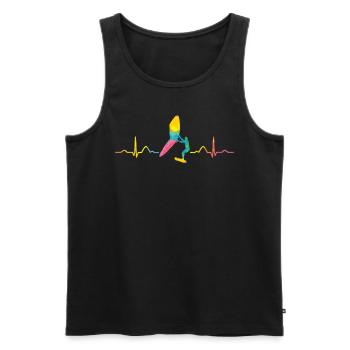 Flügel Surfer Wingsurfing Retro Folie Flügel - Männer Premium Bio Tank Top - Schwarz - Vorne - AI Model Male 178 light (178cm)
