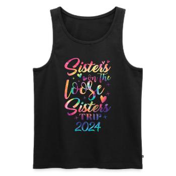 Sisters On The Loose Girls Reunion Trip - Men's Premium Organic Tank Top - black - Front - AI Model Male 178 light (178cm)