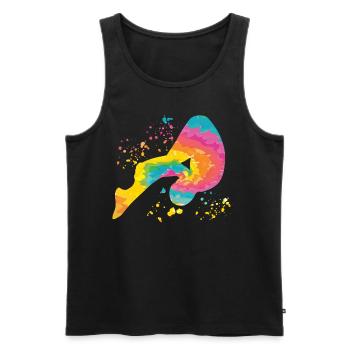 Diving Synchronized Diving - Men's Premium Organic Tank Top - black - Front - AI Model Male 178 light (178cm)