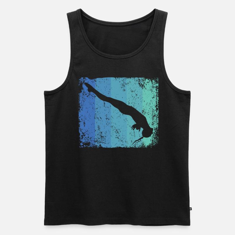 Turmspringen Kunstspringen Synchronspringen - Männer Premium Bio Tank Top - Schwarz
