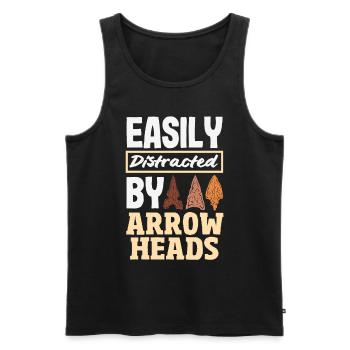 Arrowhead Hunter Bogenschießen Arrowhead - Männer Premium Bio Tank Top - Schwarz - Vorne - AI Model Male 178 light (178cm)