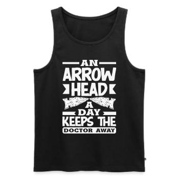 Arrowhead Hunter Archery Arrowhead - Men's Premium Organic Tank Top - black - Front - Michal (187cm)