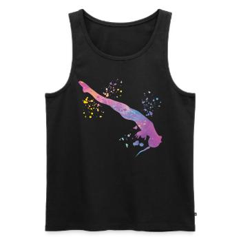 Synchronized Water Diver High Diver - Men's Premium Organic Tank Top - black - Front - AI Model Male 178 light (178cm)