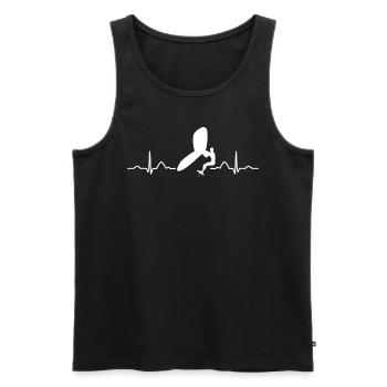 Flügel Surfer Wingsurfing Retro Folie Flügel - Männer Premium Bio Tank Top - Schwarz - Vorne - AI Model Male 178 light (178cm)
