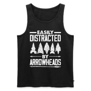 Arrowhead Hunter Bogenschießen Arrowhead - Männer Premium Bio Tank Top - Schwarz - Vorne - AI Model Male 178 light (178cm)