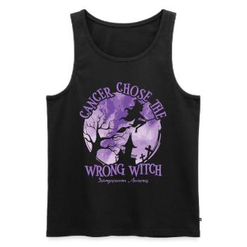 Krebs Hexe Lila Leiomyosarkom - Männer Premium Bio Tank Top - Schwarz - Vorne - Michal (187cm)