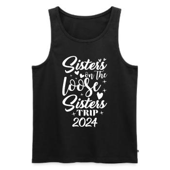 Sisters On The Loose Girls Reunion Trip - Men's Premium Organic Tank Top - black - Front - AI Model Male 178 light (178cm)