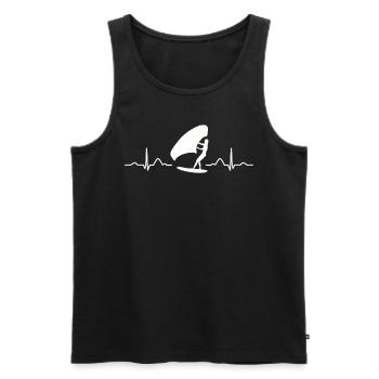 Flügel Surfer Wingsurfing Retro Folie Flügel - Männer Premium Bio Tank Top - Schwarz - Vorne - AI Model Male 178 light (178cm)