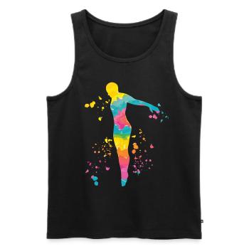 Plongeon, Saut artistique, Plongeon synchronisé - Débardeur bio Premium Homme - noir - Devant - AI Model Male 178 light (178cm)