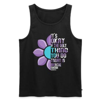 Suicide Prevention Awareness - Men's Premium Organic Tank Top - black - Front - AI Model Male 178 light (178cm)