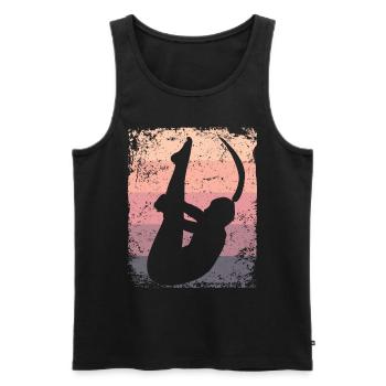 Plongeon, Saut artistique, Plongeon synchronisé - Débardeur bio Premium Homme - noir - Devant - AI Model Male 178 light (178cm)