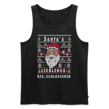 Noël laid Père Noël SANTAS PRÉFÉRÉ Serrurier de voiture - Débardeur bio Premium Homme - noir - Devant - Michal (187cm)
