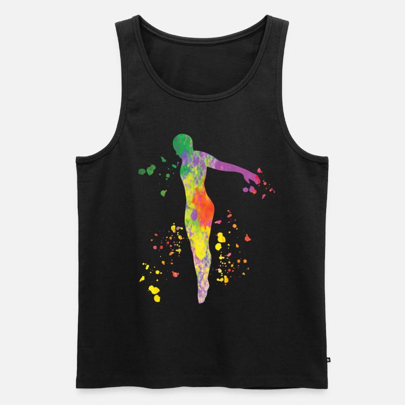 Turmspringen Kunstspringen Synchronspringen - Männer Premium Bio Tank Top - Schwarz