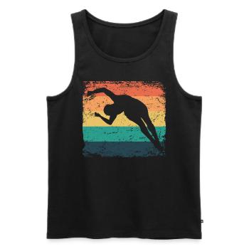 Plongeon, Saut artistique, Plongeon synchronisé - Débardeur bio Premium Homme - noir - Devant - AI Model Male 178 light (178cm)