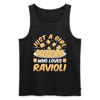Lustige Italienisches Ravioli Pasta - Männer Premium Bio Tank Top - Schwarz - Vorne - AI Model Male 178 light (178cm)