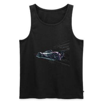 „zeit Für Sim Racing“ Sim Racer - Männer Premium Bio Tank Top - Schwarz - Vorne - AI Model Male 178 light (178cm)