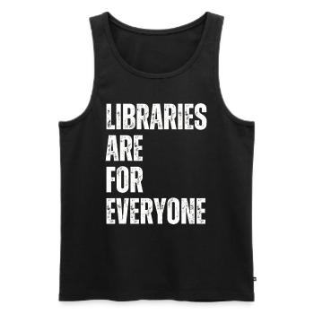 Les bibliothèques s’adressent à tous les amoureux des livres - Débardeur bio Premium Homme - noir - Devant - Michal (187cm)
