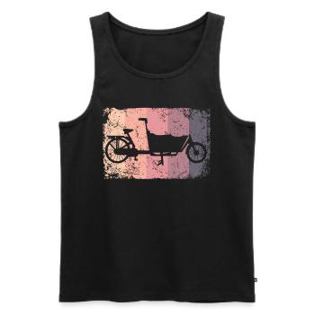 Lastenfahrrad Lastenrad Vélo Cargo Cargobike - Débardeur bio Premium Homme - noir - Devant - Michal (187cm)