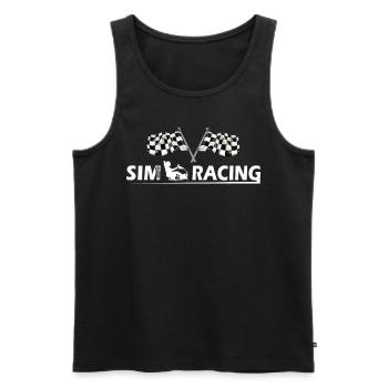 „zeit Für Sim Racing“ Sim Racer - Männer Premium Bio Tank Top - Schwarz - Vorne - AI Model Male 178 light (178cm)