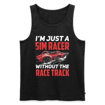 Simulator Cockpit Esports Sim Racing - Men's Premium Organic Tank Top - black - Front - AI Model Male 178 light (178cm)