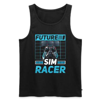 Simulator Cockpit Esports Sim Racing - Men's Premium Organic Tank Top - black - Front - AI Model Male 178 light (178cm)