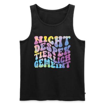 Nicht Despektierlich Gemeint - Männer Premium Bio Tank Top - Schwarz - Vorne - Michal (187cm)