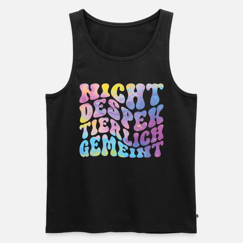 Nicht Despektierlich Gemeint - Männer Premium Bio Tank Top - Schwarz