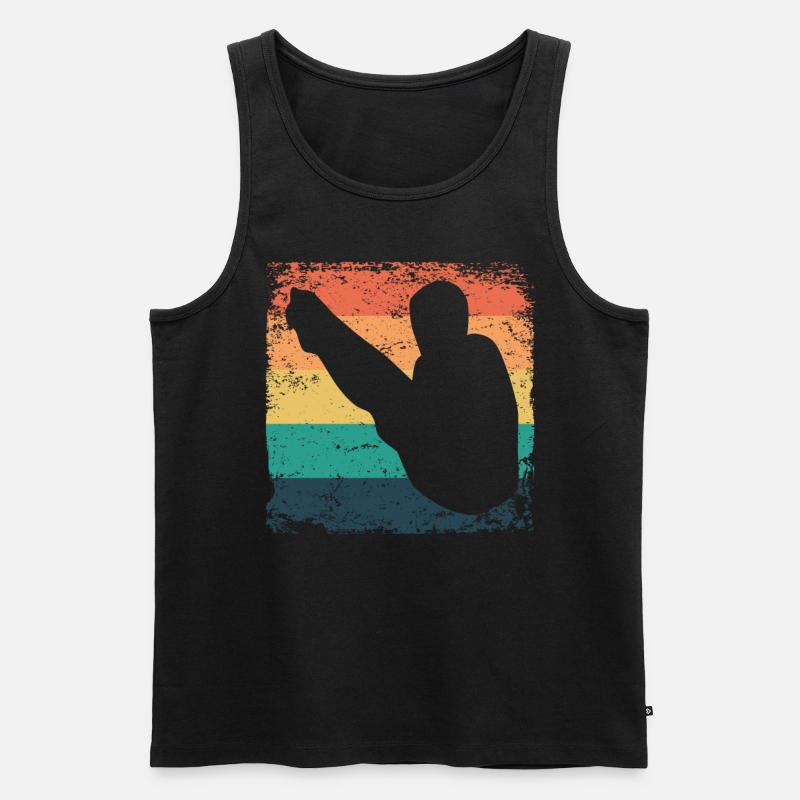 Turmspringen Kunstspringen Synchronspringen - Männer Premium Bio Tank Top - Schwarz