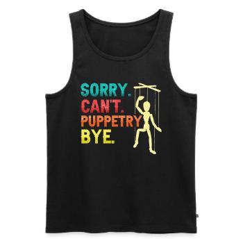 Puppeteer, puppeteer - Men's Premium Organic Tank Top - black - Front - AI Model Male 178 light (178cm)