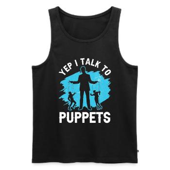 Puppeteer, puppeteer - Men's Premium Organic Tank Top - black - Front - AI Model Male 178 light (178cm)