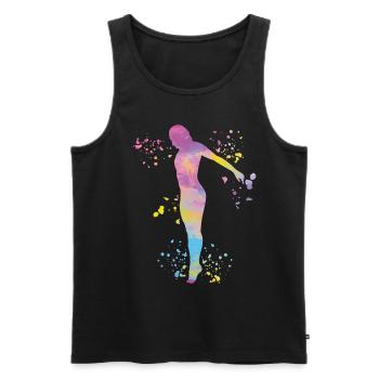 Plongeon, Plongeon synchronisé, Saut artistique - Débardeur bio Premium Homme - noir - Devant - AI Model Male 178 light (178cm)