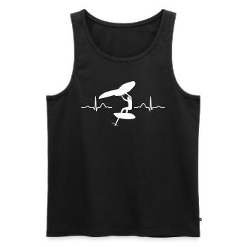Flügel Surfer Wingsurfing Retro Folie Flügel - Männer Premium Bio Tank Top - Schwarz - Vorne - AI Model Male 178 light (178cm)