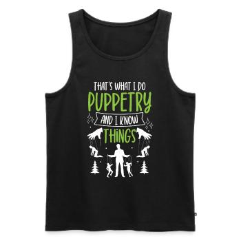 Puppeteer, puppeteer - Men's Premium Organic Tank Top - black - Front - AI Model Male 178 light (178cm)