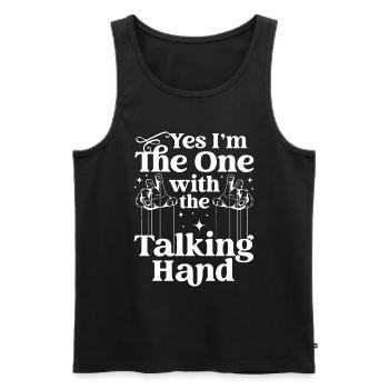 Puppeteer, puppeteer - Men's Premium Organic Tank Top - black - Front - AI Model Male 178 light (178cm)