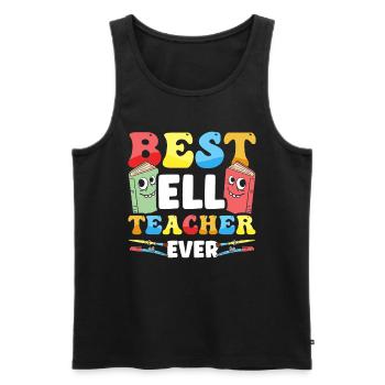 Englischlehrer Englischlerner ELL-Lehrer - Männer Premium Bio Tank Top - Schwarz - Vorne - AI Model Male 178 light (178cm)